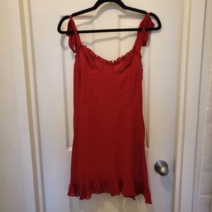 Reformation Red Christine Mini Dress